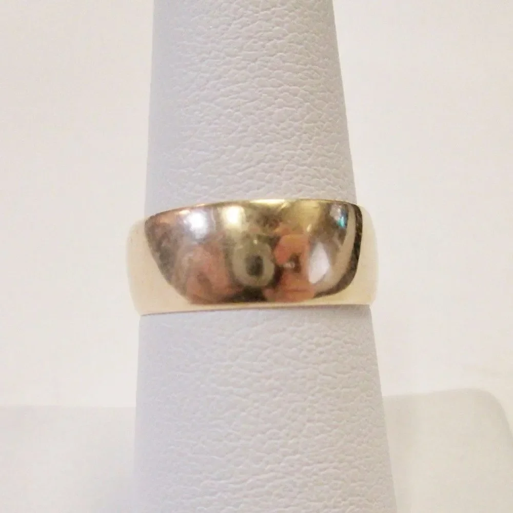 14k Yellow Gold Hollow 6mm Men's Wedding Band